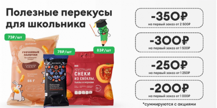 промокоды вкусвилл на октябрь 2025 от берикод